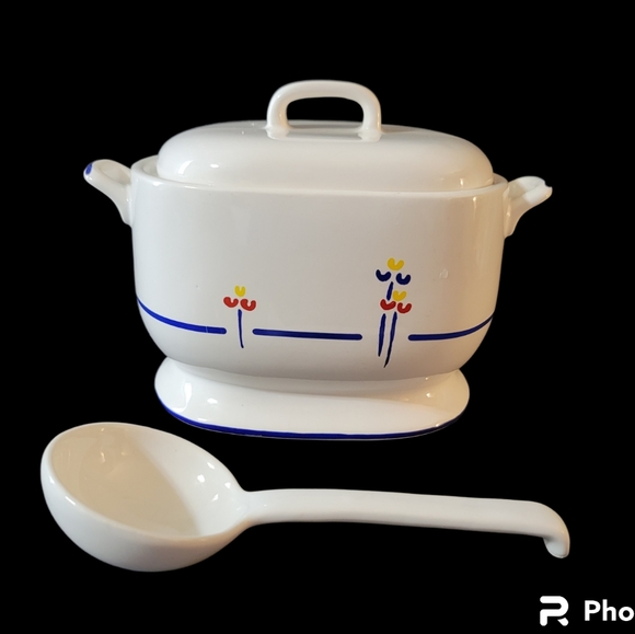 Vintage Other - Vintage Riva Designs Tulip Tourine Sauce Soup Retro Primary Color Tulip Pattern